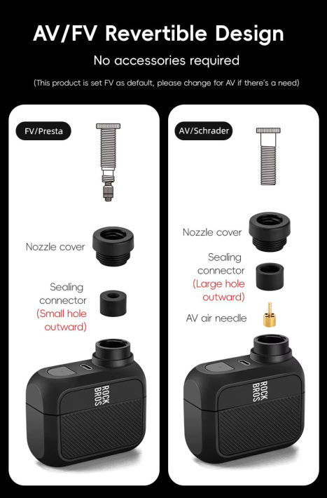 Насос электро Rockbros компактный черный. 100ps, type C, 7.4V* 300mAh. Арт. RB_42720011001 11