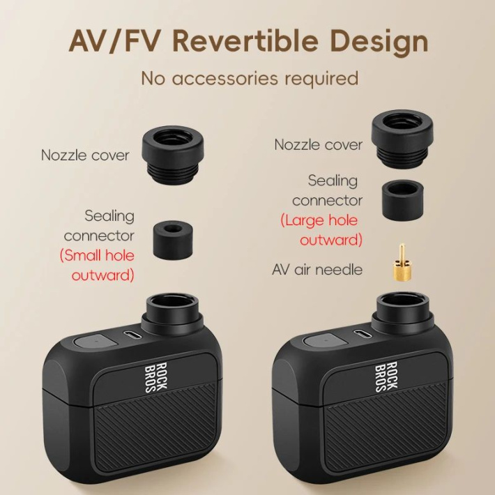 Насос электро Rockbros компактный черный. 100ps, type C, 7.4V* 300mAh. Арт. RB_42720011001 7