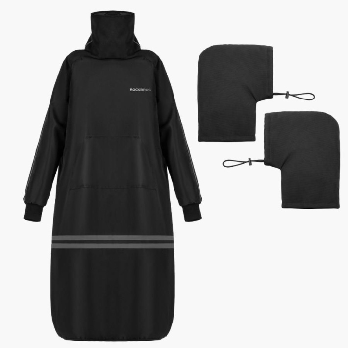 Плащ утепленный с варежками на руль ROCKBROS 1