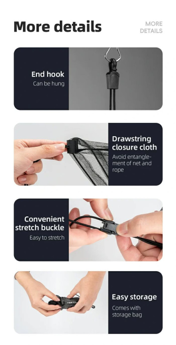 Сетка Qunature D011 противомоскитная, в чехле; черный 6
