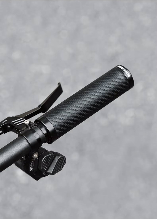 Грипсы ROCKBROS LKTW01 PU-кожа с карбоновым принтом, с замками; черный 4