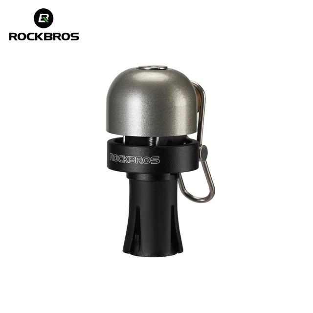 Звонок ROCKBROS BB2502 для руля баран, в виде заглушки; титановый цвет 1