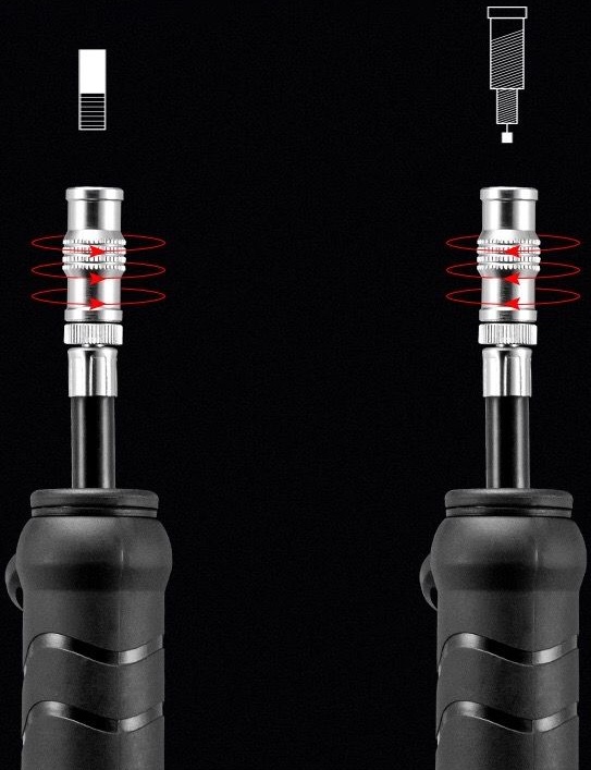 Насос ручной Rockbros компактный алюминиевый с пластиковой ручкой черный. 100psi. Арт. RB_JG-1040BBK 6