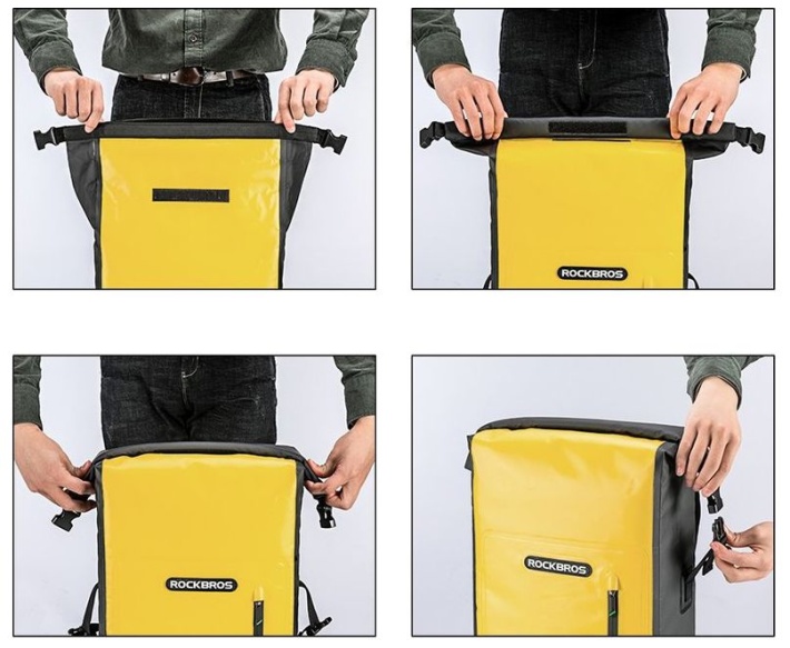 Рюкзак ROCKBROS Желтый. Влагозащитный 4