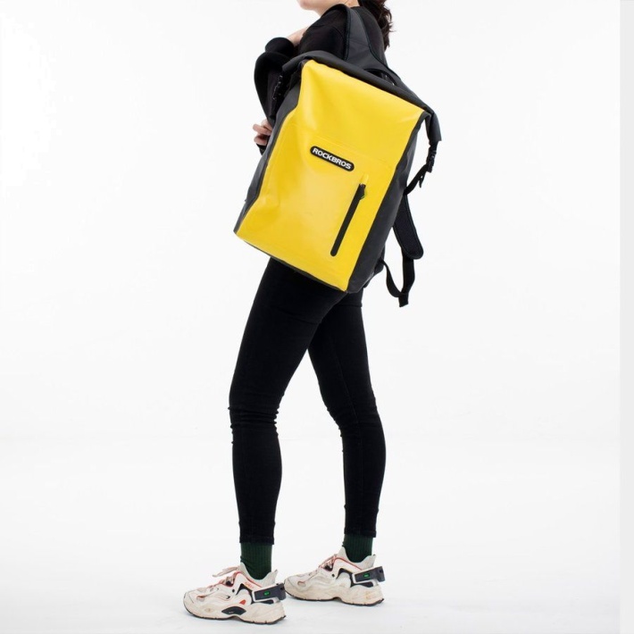 Рюкзак ROCKBROS Желтый. Влагозащитный 8
