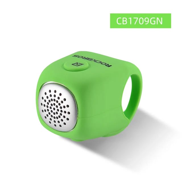Звонок ROCKBROS CB1709 электро, 3 мелодии, силиконовая оболочка; зеленый 1