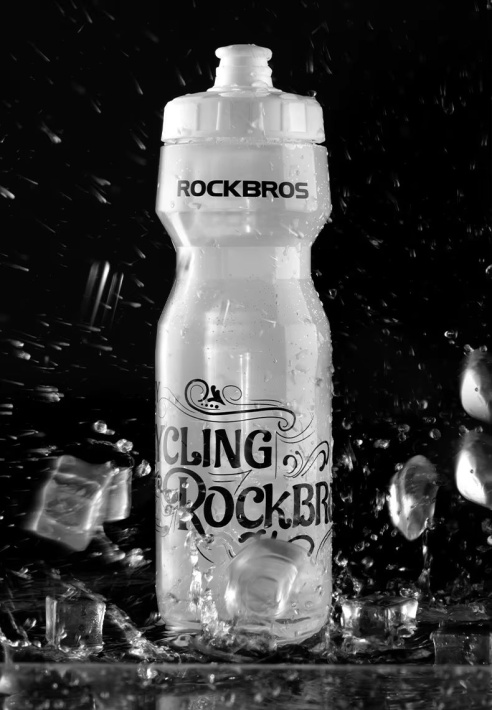 Велофляга Rockbros прозрачная белая 750мл со съёмным колпачком. арт. RB_DCBT69C 5
