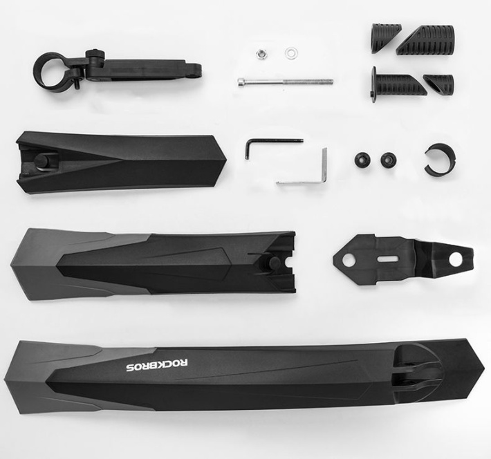 Комплект крыльев ROCKBROS черный серый, увеличенная площадь, арт DNB-890 2