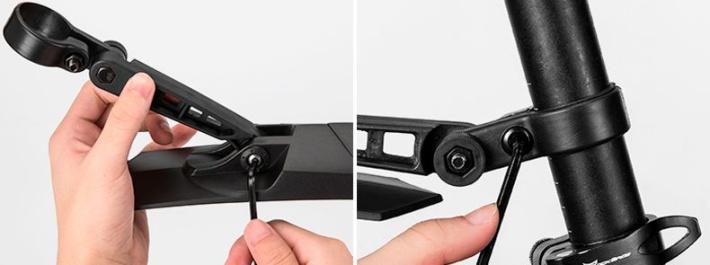 Комплект крыльев ROCKBROS черный серый, увеличенная площадь, арт DNB-890 6