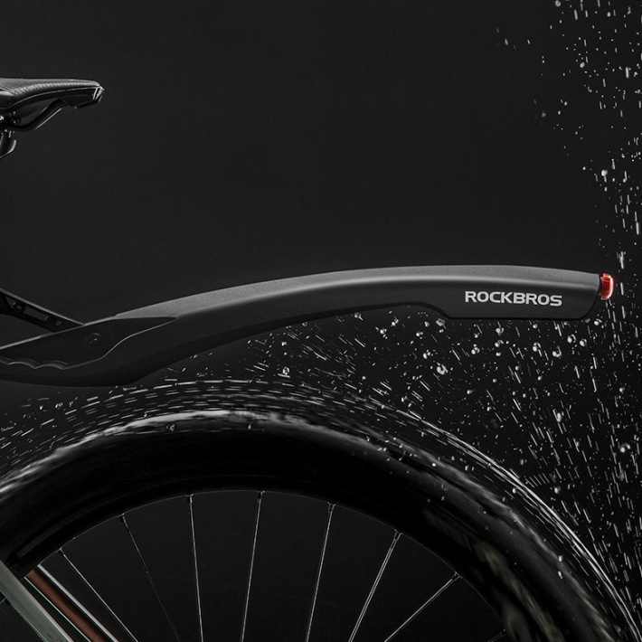 Комплект крыльев ROCKBROS черный, с задним фонарем, арт DNB8001BK 3