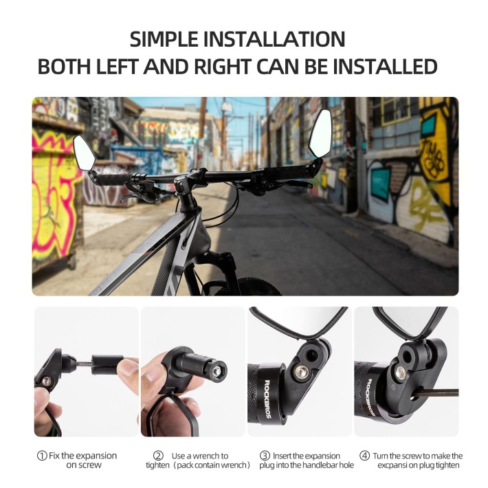 Зеркало в руль ROCKBROS, в форме ромба, арт FK-211 4