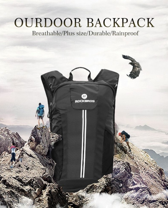 Рюкзак ROCKBROS H9-BK, объем 20 л; черный 6