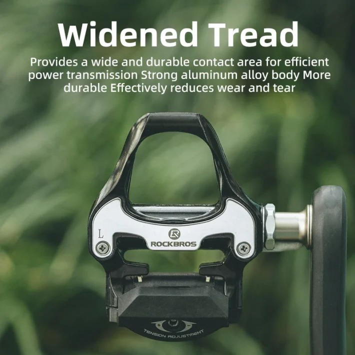 Педали Rockbros контактные шоссейные алюминиевые черные. Арт. RB_LP-RD2BK 8