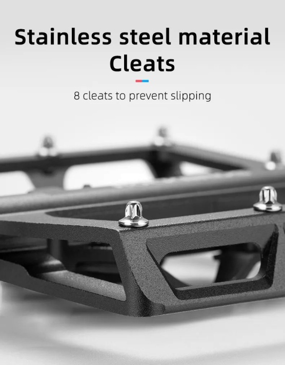 Педали ROCKBROS алюминиевые, черные, контактные с платформой 10