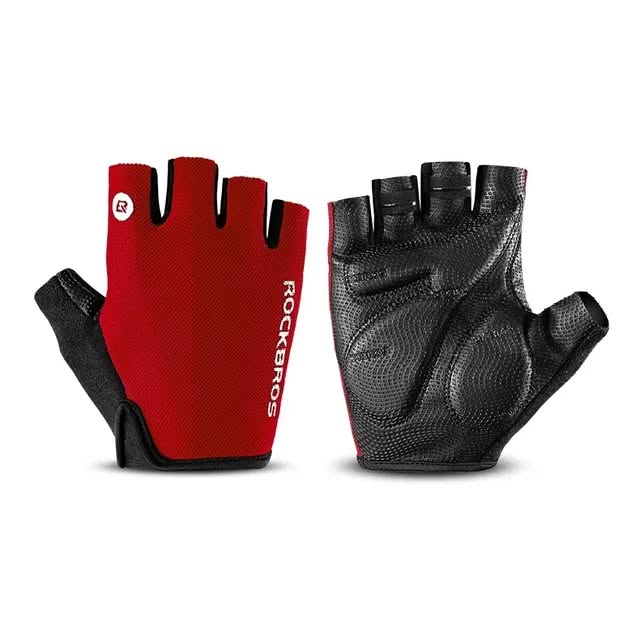 Велоперчатки ROCKBROS S106 короткие пальцы; красный 1