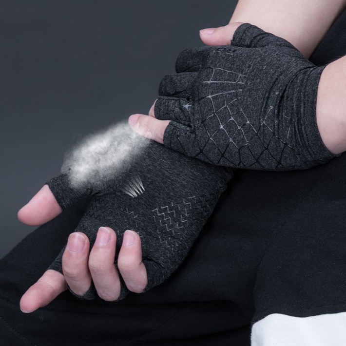 Велоперчатки ROCKBROS Ice Silk серые. Короткие пальцы 3